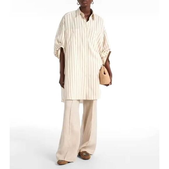 Brunello Cucinelli Monili Suede Driving Mules Brown 37 - Picture 9 of 10